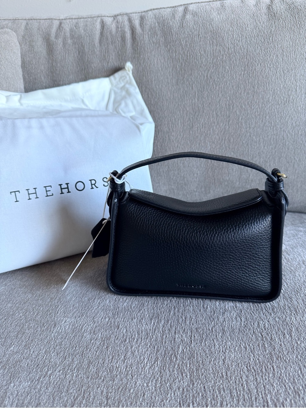 The Horse Mini Clementine Black Leather Top-Handle Shoulder Bag NWT